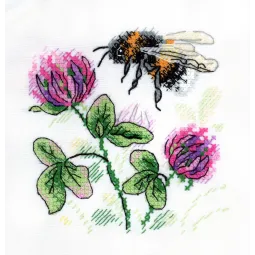 Kit de point de croix sur toile soluble Fragrant Clover SV-531