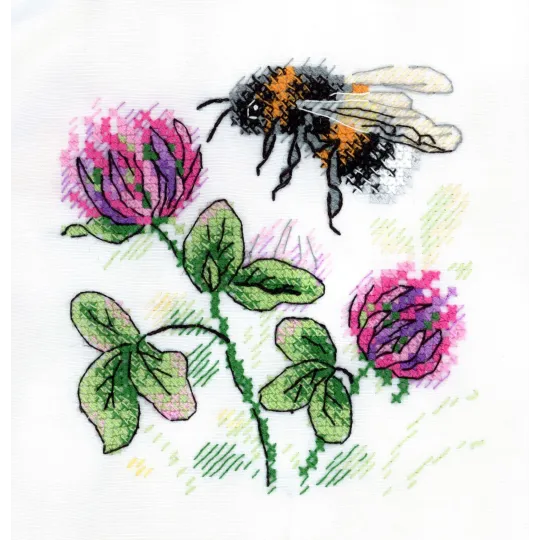 Kit de point de croix sur toile soluble Fragrant Clover SV-531