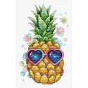 Kit de point de croix sur toile soluble dans l’eau Ananas ensoleillé SV-533