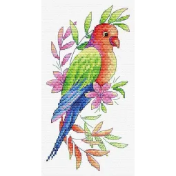 Water-soluble canvas cross sitch kit A parrot SV-535