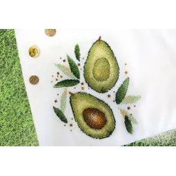 Kit de point de croix sur toile hydrosoluble Avocado SV-545
