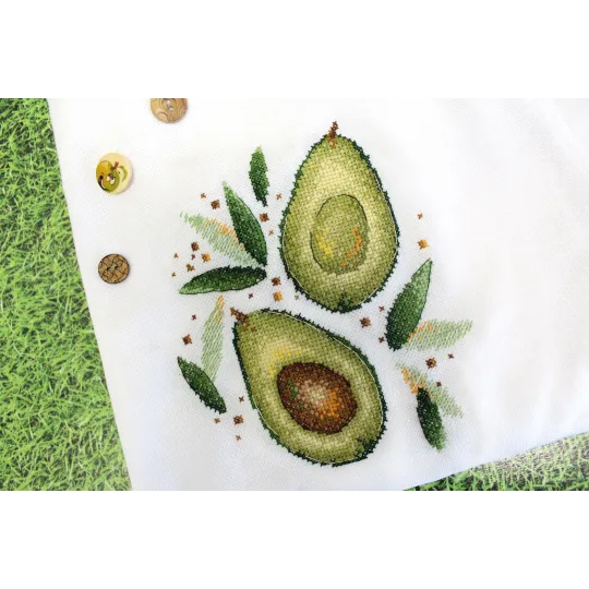 Kit de point de croix sur toile hydrosoluble Avocado SV-545