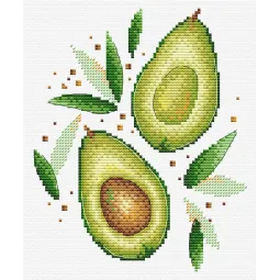 Kit de point de croix sur toile hydrosoluble Avocado SV-545