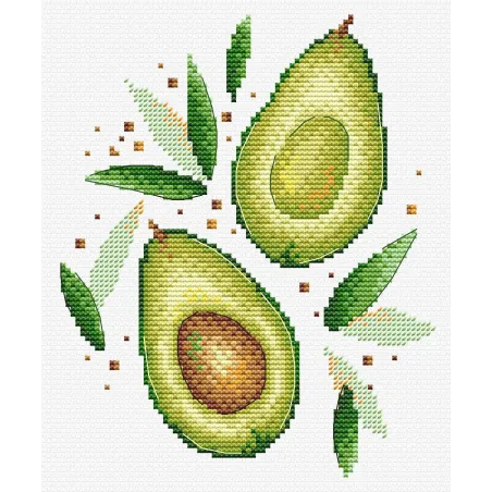 Water-soluble canvas cross sitch kit Avocado SV-545