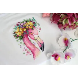 Water-soluble canvas cross sitch kit Summer flamingo SV-547