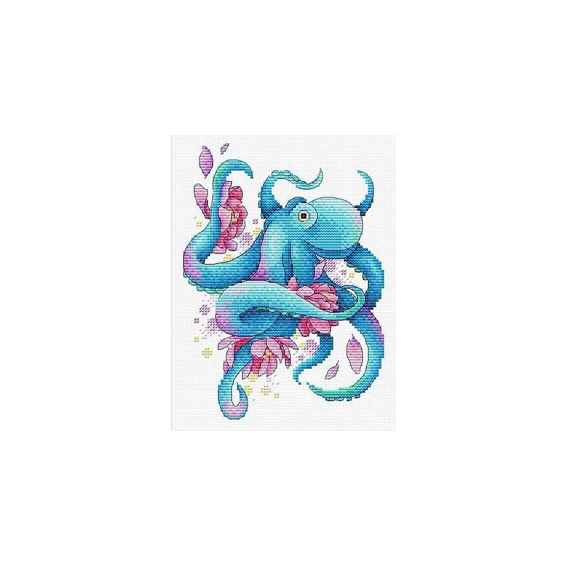 Wasserlösliches Canvas Cross Stitch Kit Oktopus SV-548