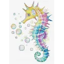 Water-soluble canvas cross sitch kit Rainbow sea horse SV-549