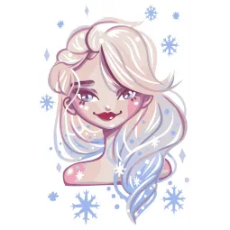 Wizardi Malen nach Zahlen Kit. Winter Queen 29,7x21cm WA4101