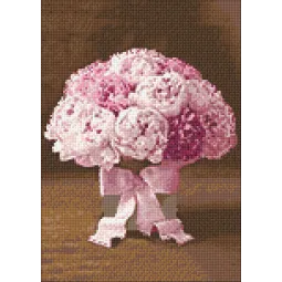 (D) Peonies with Ribbon 27*38 cm WD003