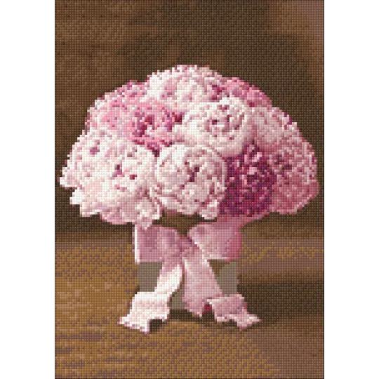 (D) Peonies with Ribbon 27*38 cm WD003