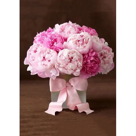 Peonies with Ribbon 27*38 cm WD003