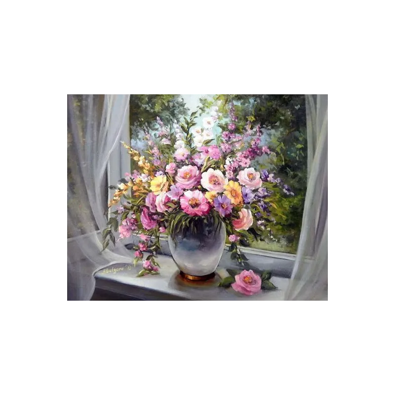 (D) Bouquet de fenêtre 48*38 cm WD006