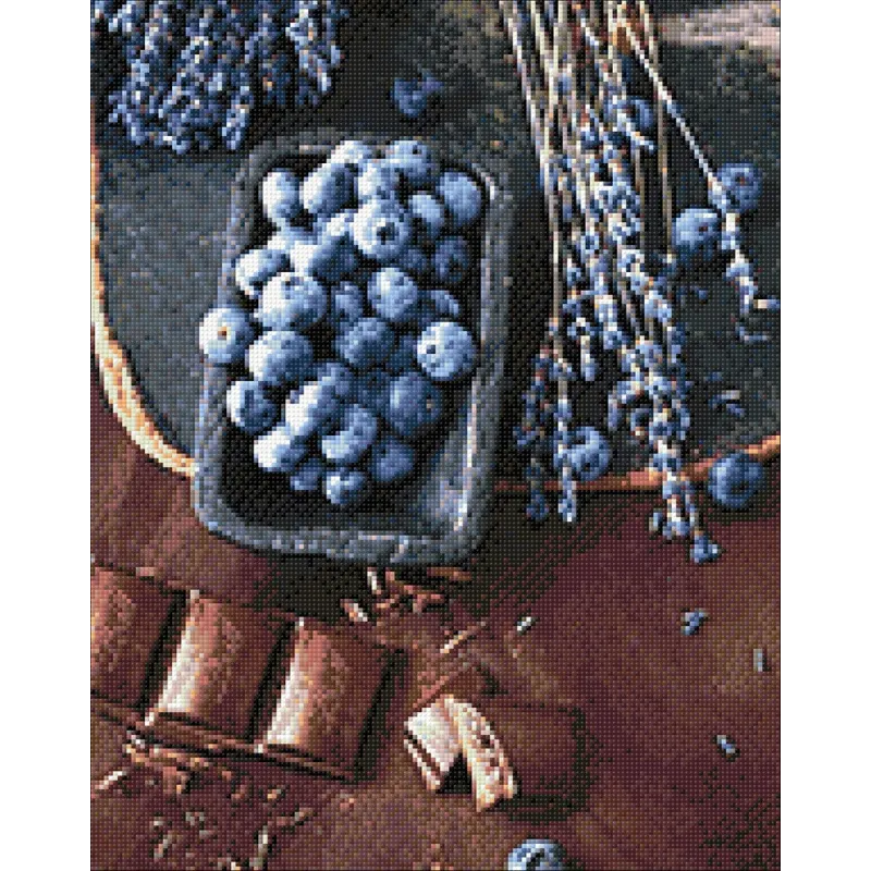 SALE (Discontinued) Chocolate and Blueberries 38*48 cm WD046