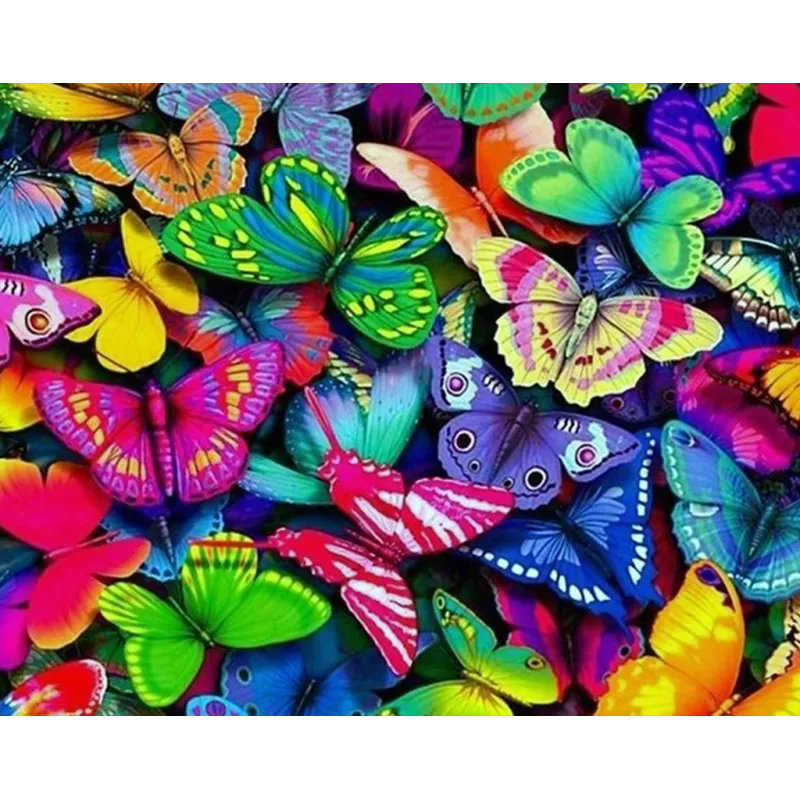 Rainbow Butterflies 48*38 cm WD057
