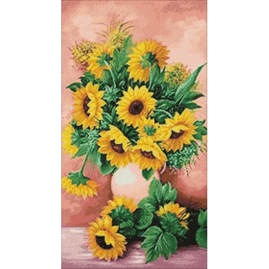 (D) Tournesols dans un vase 38*70 cm WD2334