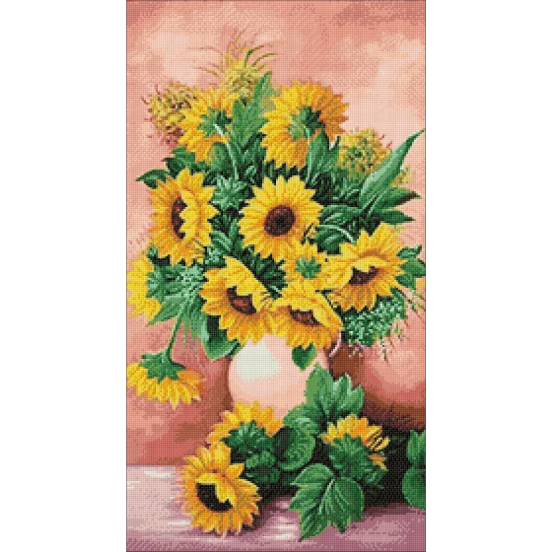 (D) Tournesols dans un vase 38*70 cm WD2334