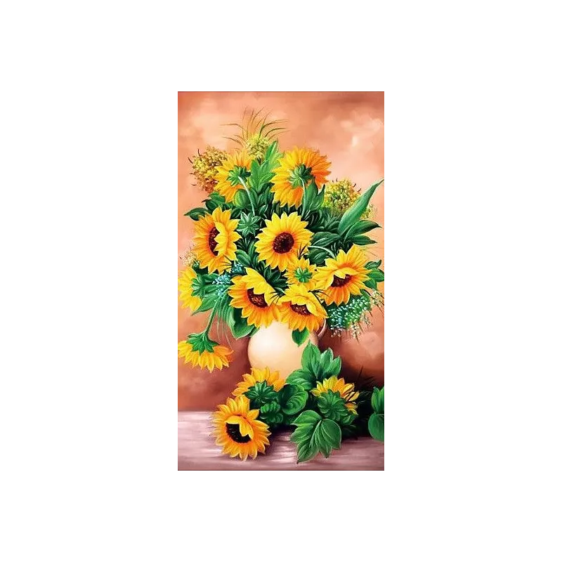 (D) Tournesols dans un vase 38*70 cm WD2334