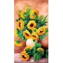 (D) Tournesols dans un vase 38*70 cm WD2334