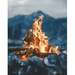 AUSVERKAUF (Abgekündigt) Am Feuer 38*48 cm WD174