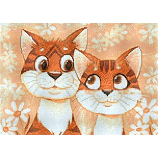 AUSVERKAUF (Nicht mehr im Sortiment) Verliebte Katzen 38*27 cm WD192