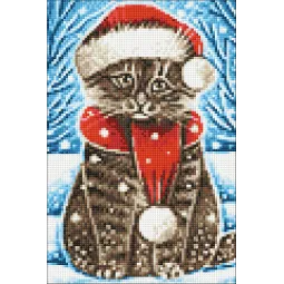 (D) Weihnachts Katze 20*30 cm WD2436