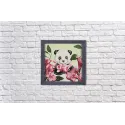 Panda et Fleurs 38*38 cm WD2341