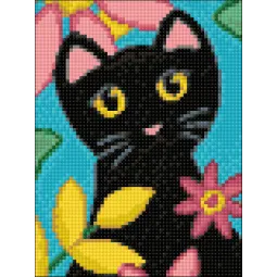 Kitty ir gėlės 15*20 cm WD2359 (D)