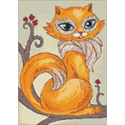 AUSVERKAUF (Abgekündigt) Weise Katze  27 х 38 cm WD203