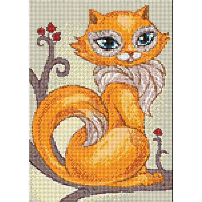 AUSVERKAUF (Abgekündigt) Weise Katze  27 х 38 cm WD203