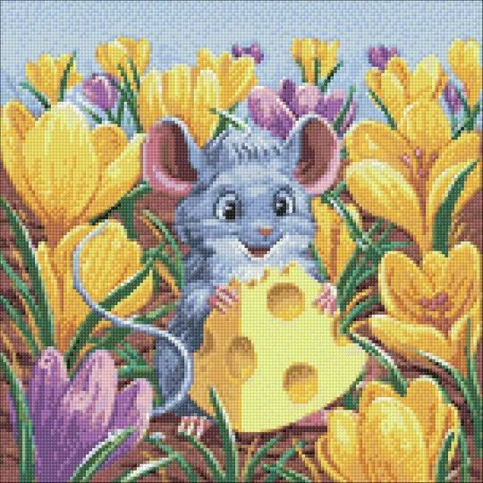 SOLDE (Produit discontinué) Souris des moissons 38*38 cm WD2452