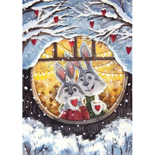 VENTE (Arrêté) Rabbits' Cozy Home 27*38 cm WD2384