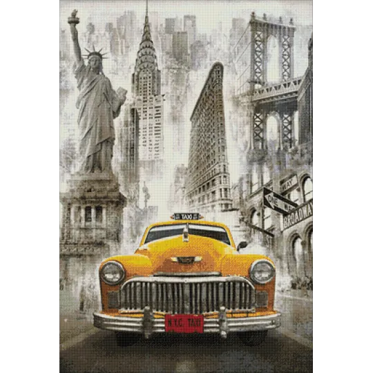 (D) New York Taxi 68*100 cm WD2385