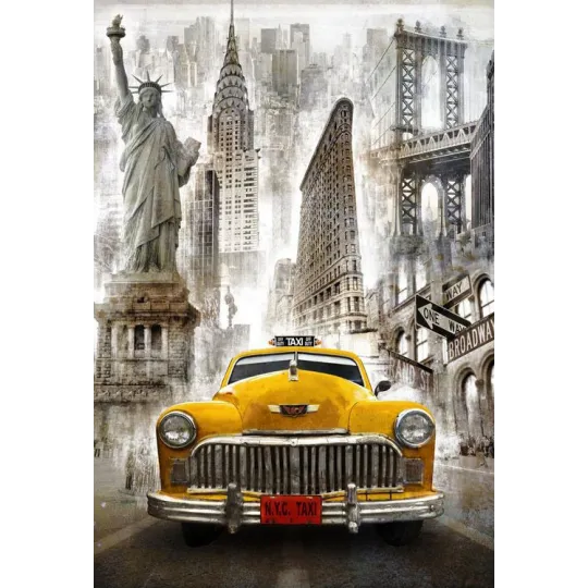 (D) New York Taxi 68*100 cm WD2385