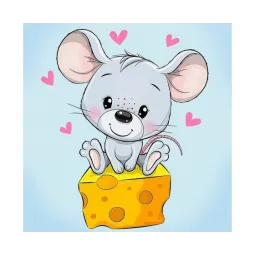 (D) Souris et Fromage 20*20 cm WD2534