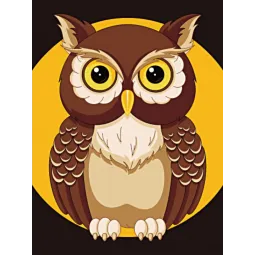 (D) Hibou de nuit 15*20 cm WD308