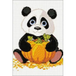 (D) Panda with Pumpkin 20 х 30 cm WD318