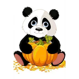 (D) Panda su moliūgu 20 х 30 cm WD318