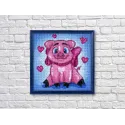 Cochon amoureux 20*20 cm WD2296