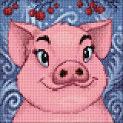 SOLDE (Discontinué) Petit Cochon 20*20 cm WD2297