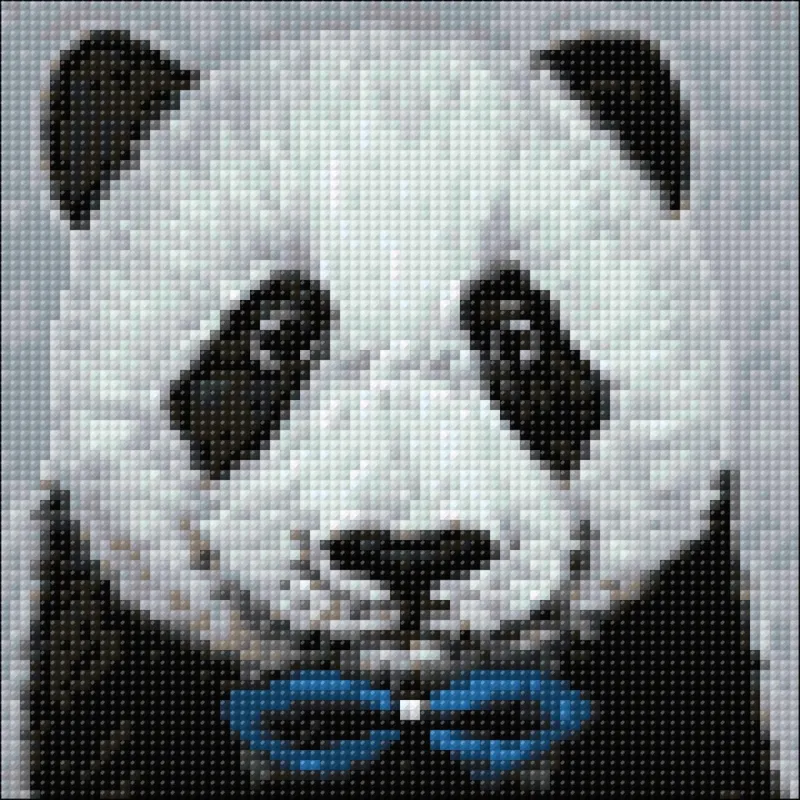 (D) Panda avec Nœud Papillon 20x20 cm WD2466