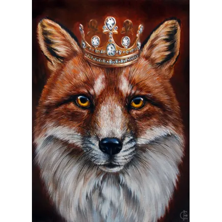 AUSVERKAUF (Abgekündigt) Fox King 27x38 cm WD2467