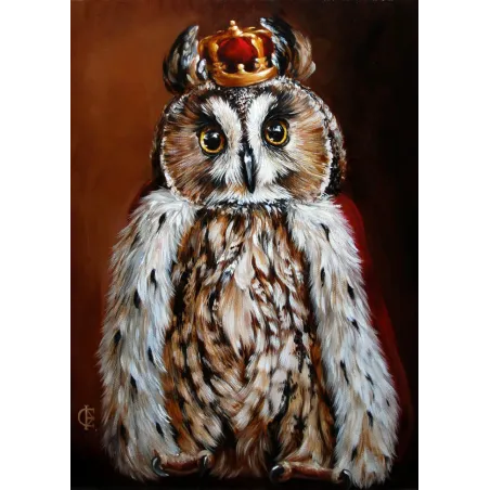 AUSVERKAUF (Abgekündigt) Eulen König 27x38 cm WD2468