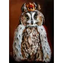 VENTE (Arrêté) Roi Hibou 27x38 cm WD2468