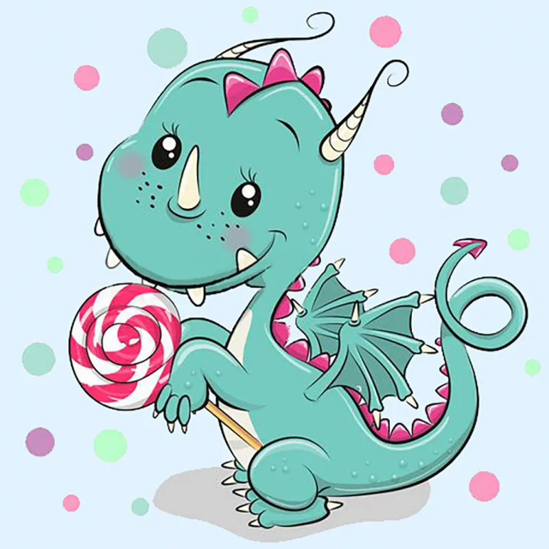 (D) Dragon avec Bonbons 20*20 cm WD2471