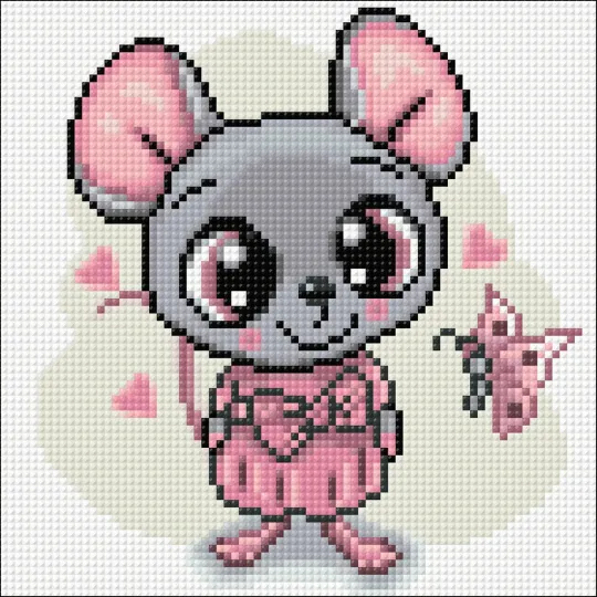 (D) Niedliche Maus 20*20 cm WD2476