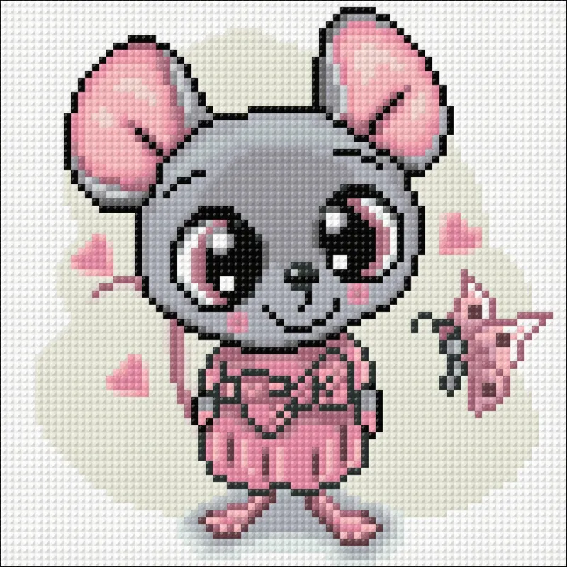 (D) Niedliche Maus 20*20 cm WD2476