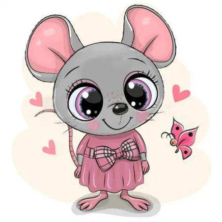 (D) Mignon Souris 20*20 cm WD2476