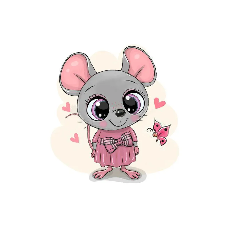 (D) Niedliche Maus 20*20 cm WD2476