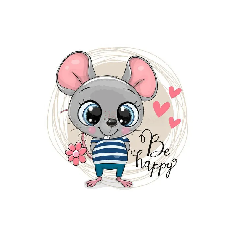 (D) Petite Souris 20*20 cm WD2477
