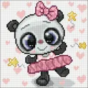 (D) Panda Ballerina 20*20 cm WD2479